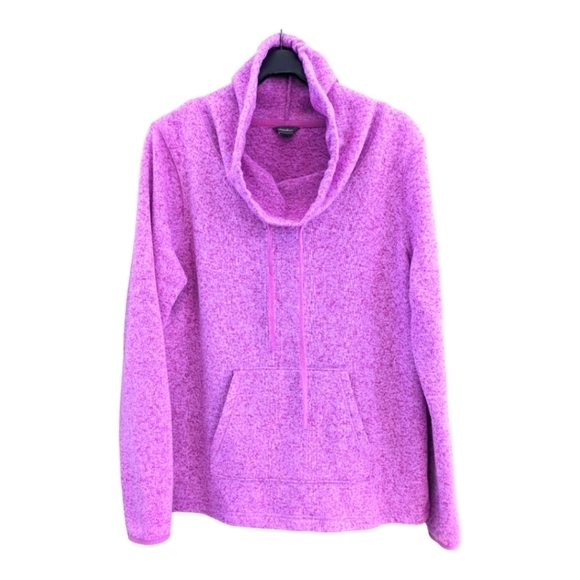 Eddie Bauer Purple/pink Marled Pullover Cowlneck Sweatshirt, Size Large - Picture 1 of 4